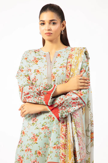 Mint Printed 3PC Unstitched