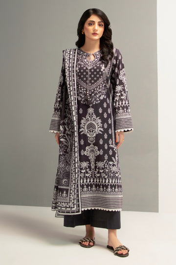 Black Printed 3PC Unstitched