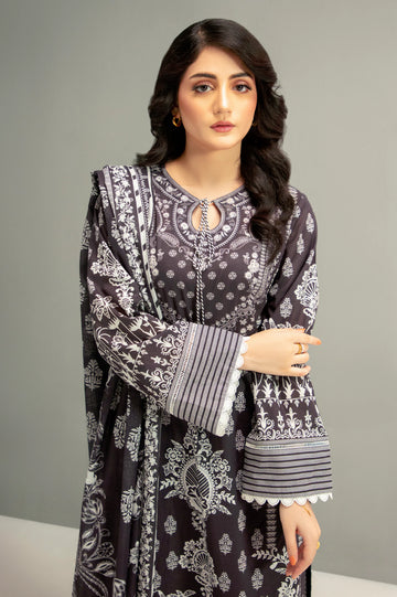 Black Printed 3PC Unstitched
