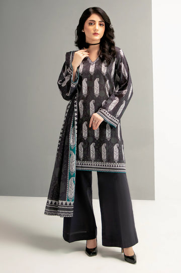 Black Printed 3PC Unstitched