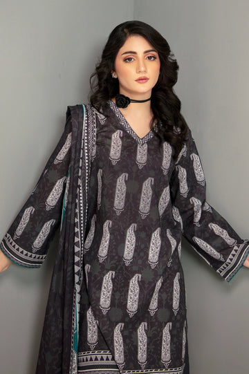 Black Printed 3PC Unstitched