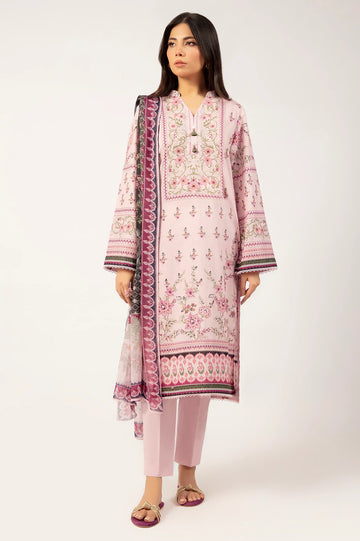 Light Pink Printed 3PC Unstitched