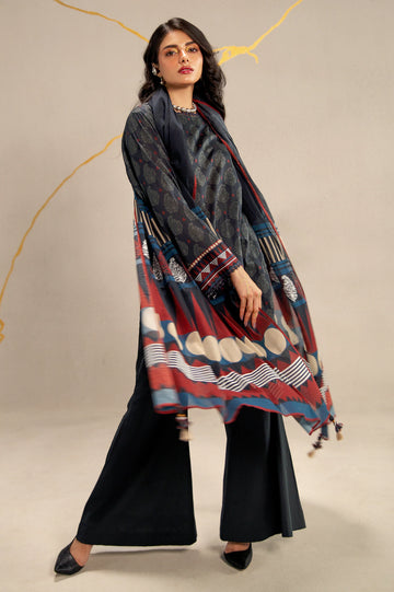 Black Printed 3PC Unstitched