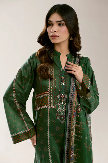 Printed Lawn Green Unstitched 3Pc