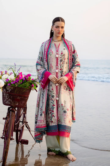 Printed Lawn-Mint Unstitched 3PC