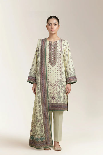 Printed Unstitched 3PC