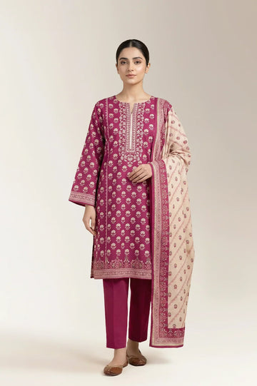 Printed Unstitched 3PC