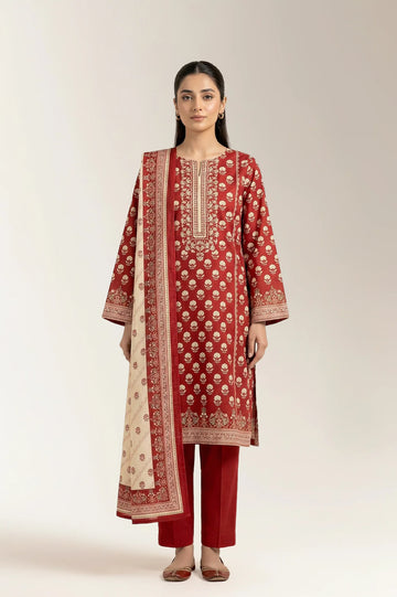 Printed Unstitched 3PC