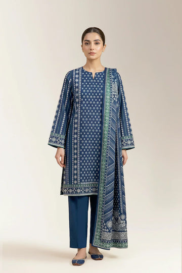 Printed Unstitched 3PC