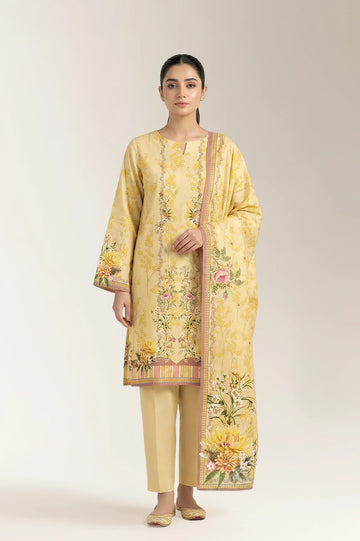 Printed Unstitched 3PC