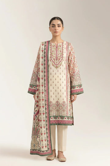 Printed Unstitched 3PC