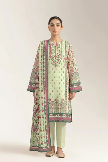 Printed Unstitched 3PC