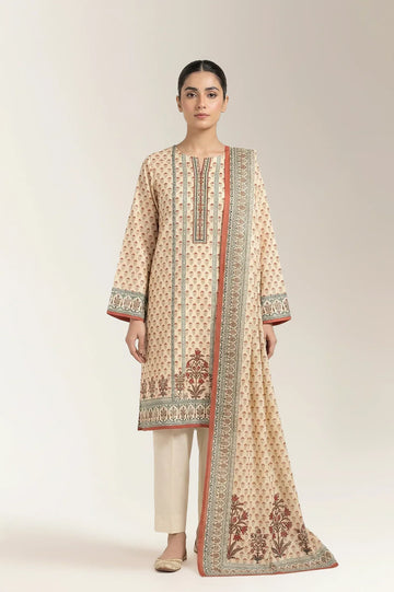 Printed Unstitched 3PC