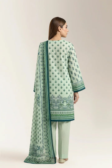 Printed Lawn-Green Unstitched 3PC