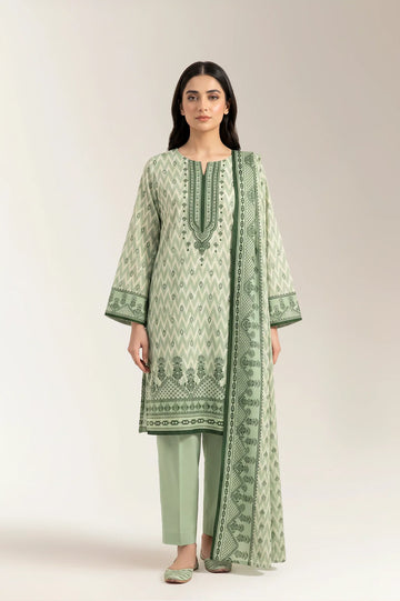 Printed Unstitched 3PC