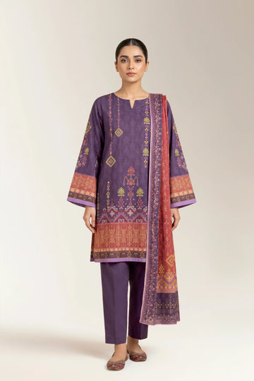 Printed Unstitched 3PC