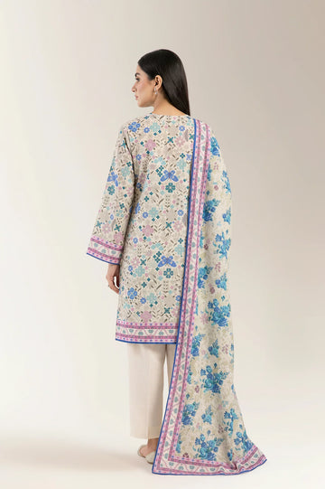 Printed Lawn-Mint Unstitched 3PC