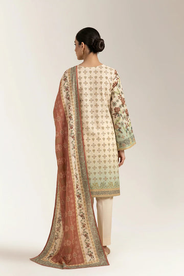 Printed Unstitched 3PC