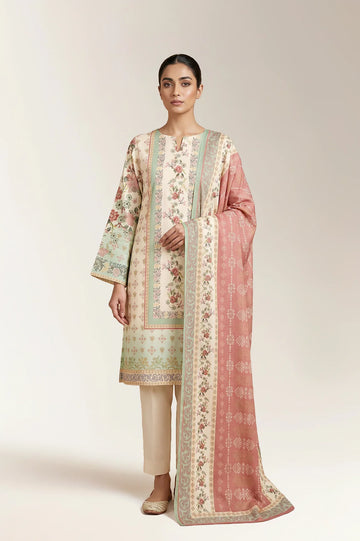 Printed Unstitched 3PC