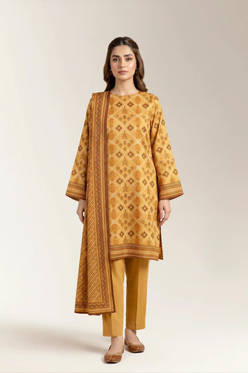 Printed Unstitched 3PC