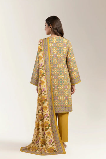 Printed Unstitched 3PC