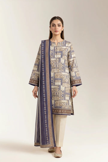Printed Unstitched 3PC