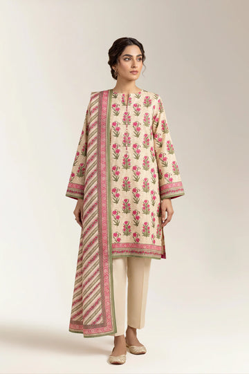 Printed Unstitched 3PC