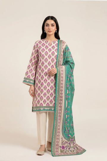 Printed Unstitched 3PC