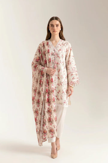 Printed Unstitched 3PC