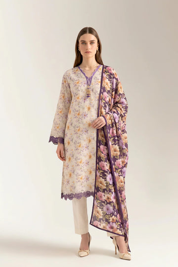 Printed Unstitched 3PC