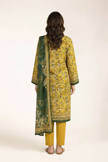 Cotton Viscose-Yellow Unstitched 3PC