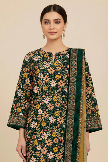 Printed Unstitched 3PC