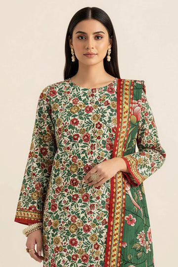 Printed Unstitched 3PC