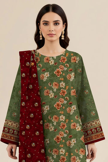 Printed Unstitched 3PC