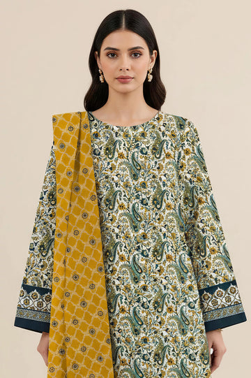 Printed Unstitched 3PC