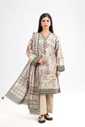 Printed Unstitched 3PC