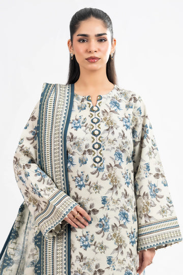 Printed Unstitched 3PC