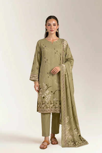 Printed Lawn-Green Unstitched 3PC