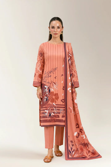 Printed Unstitched 3PC