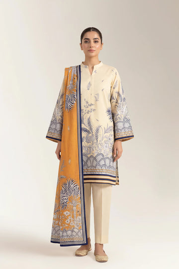 Printed Unstitched 3PC