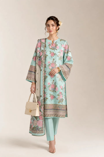 Printed Unstitched 3PC