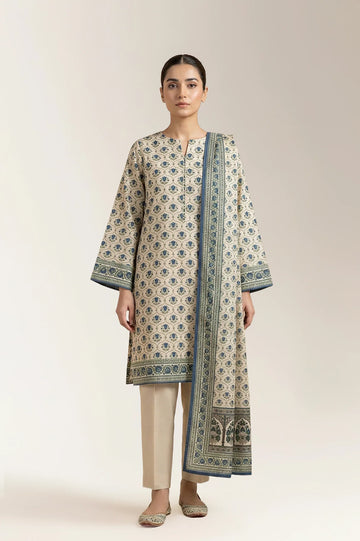 Printed Unstitched 3PC