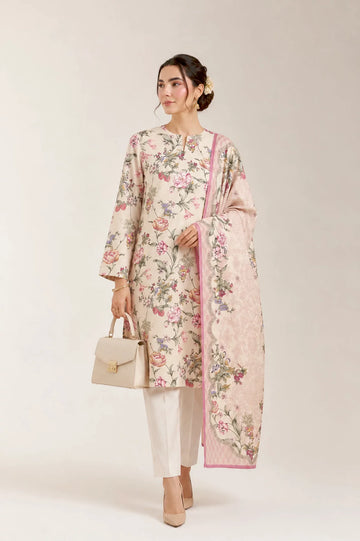Printed Unstitched 3PC