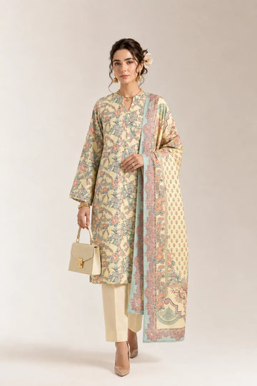 Printed Unstitched 3PC