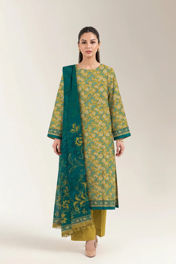 Printed Unstitched 3PC