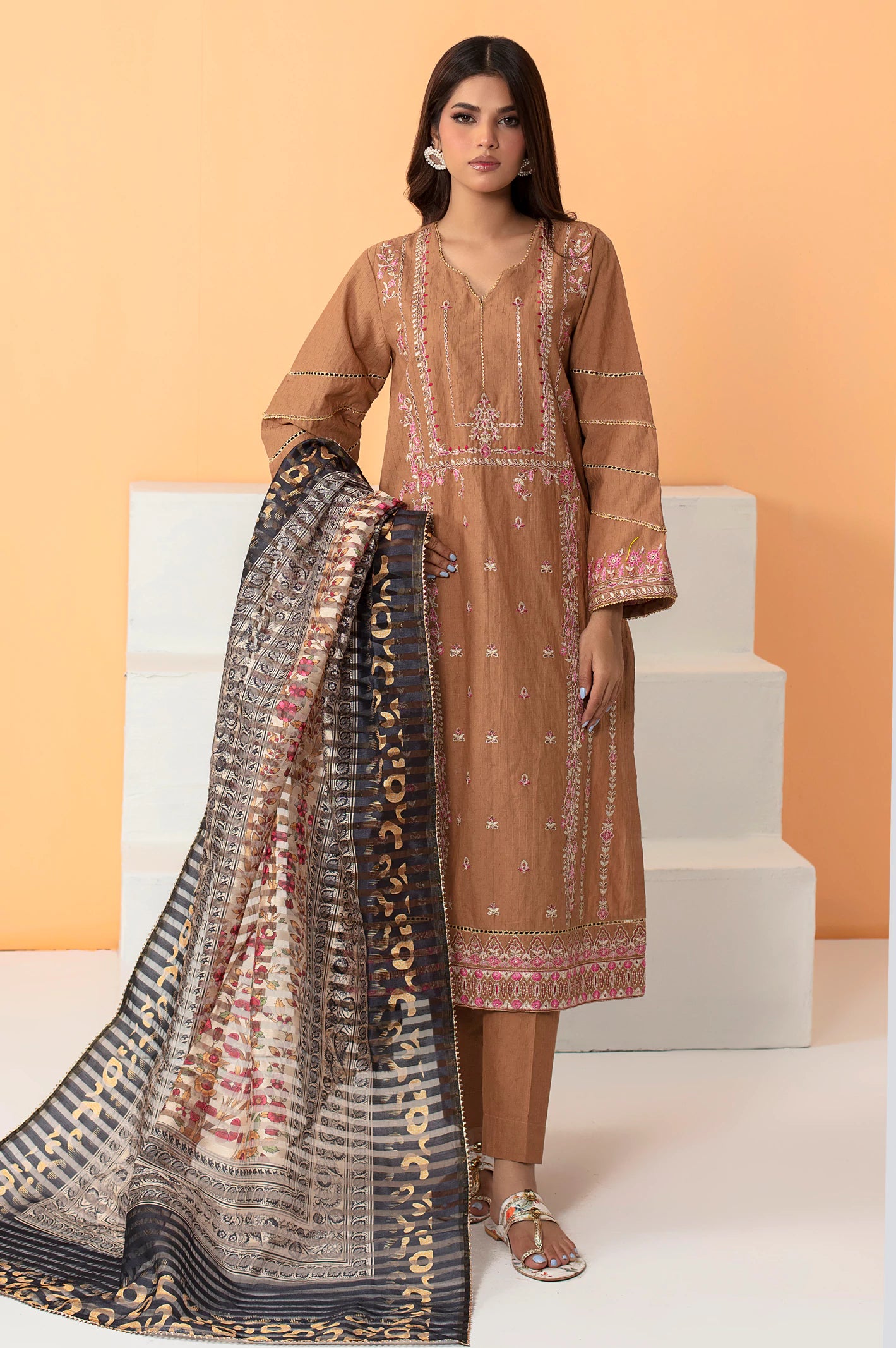 Jacquard Embroidered 2PC Unstitched Suit From Diners