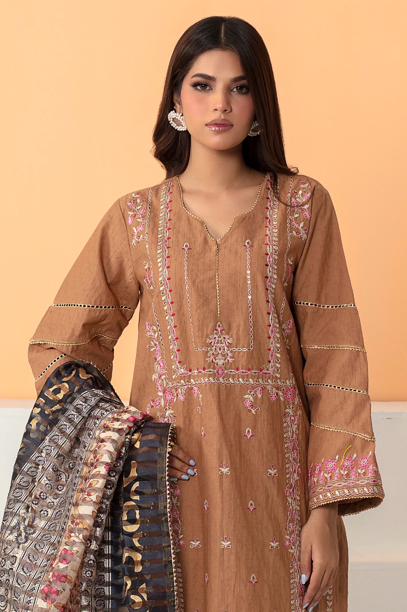 Jacquard Embroidered 2PC Unstitched Suit From Diners
