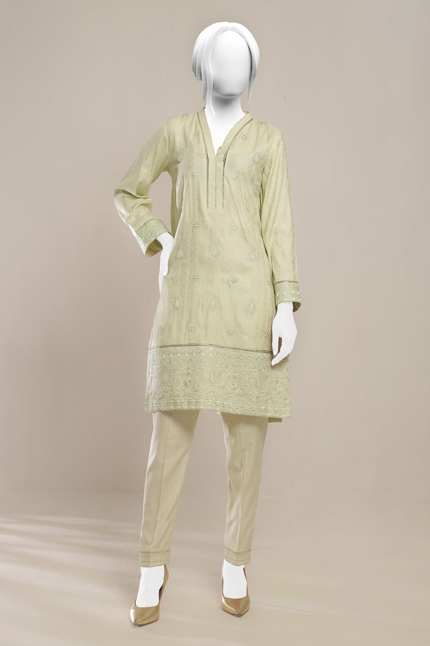 2PC Unstitched Embroidered Suit From Diners