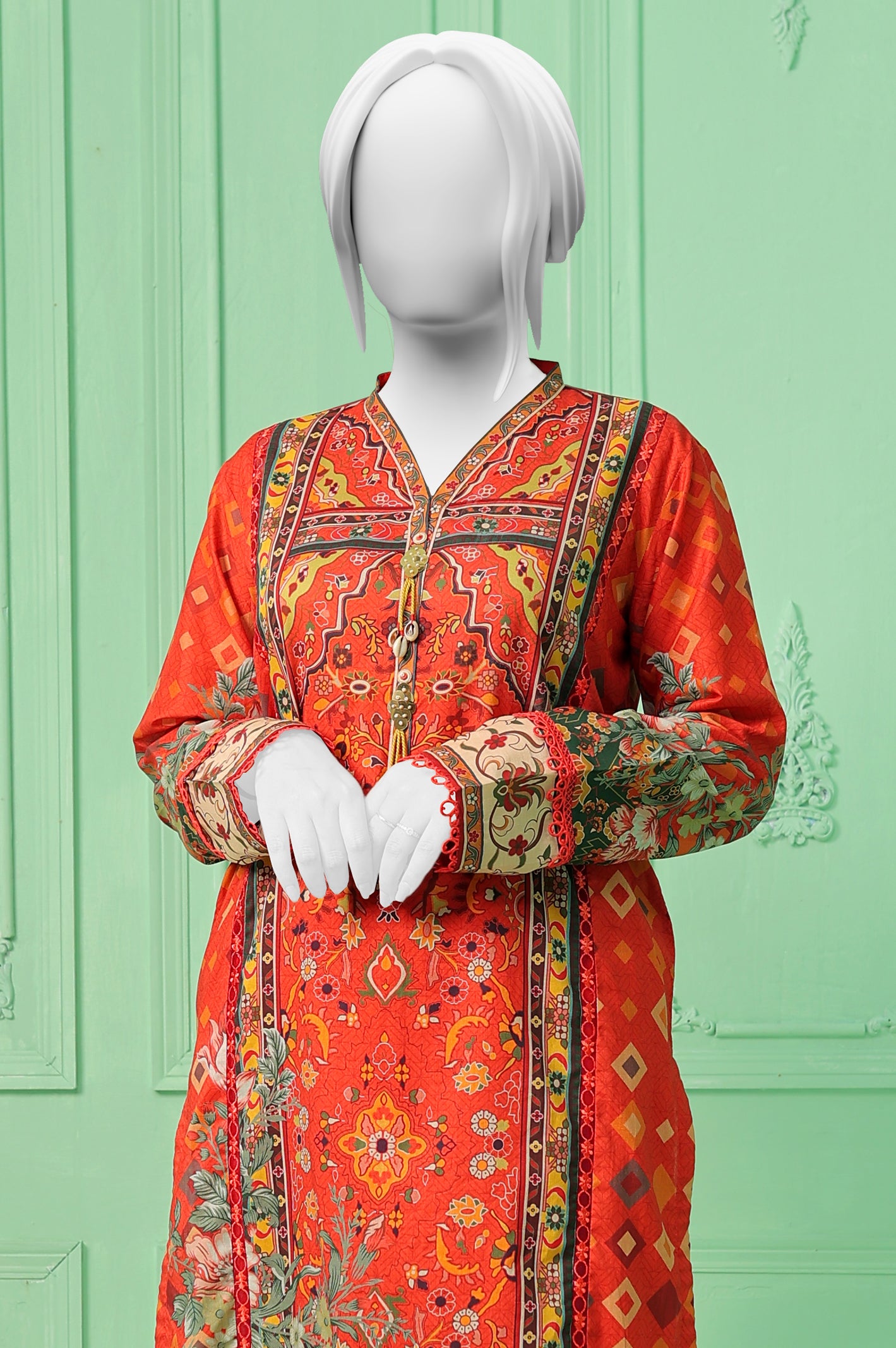 2PC Unstitched Lawn Printed Suit From Diners