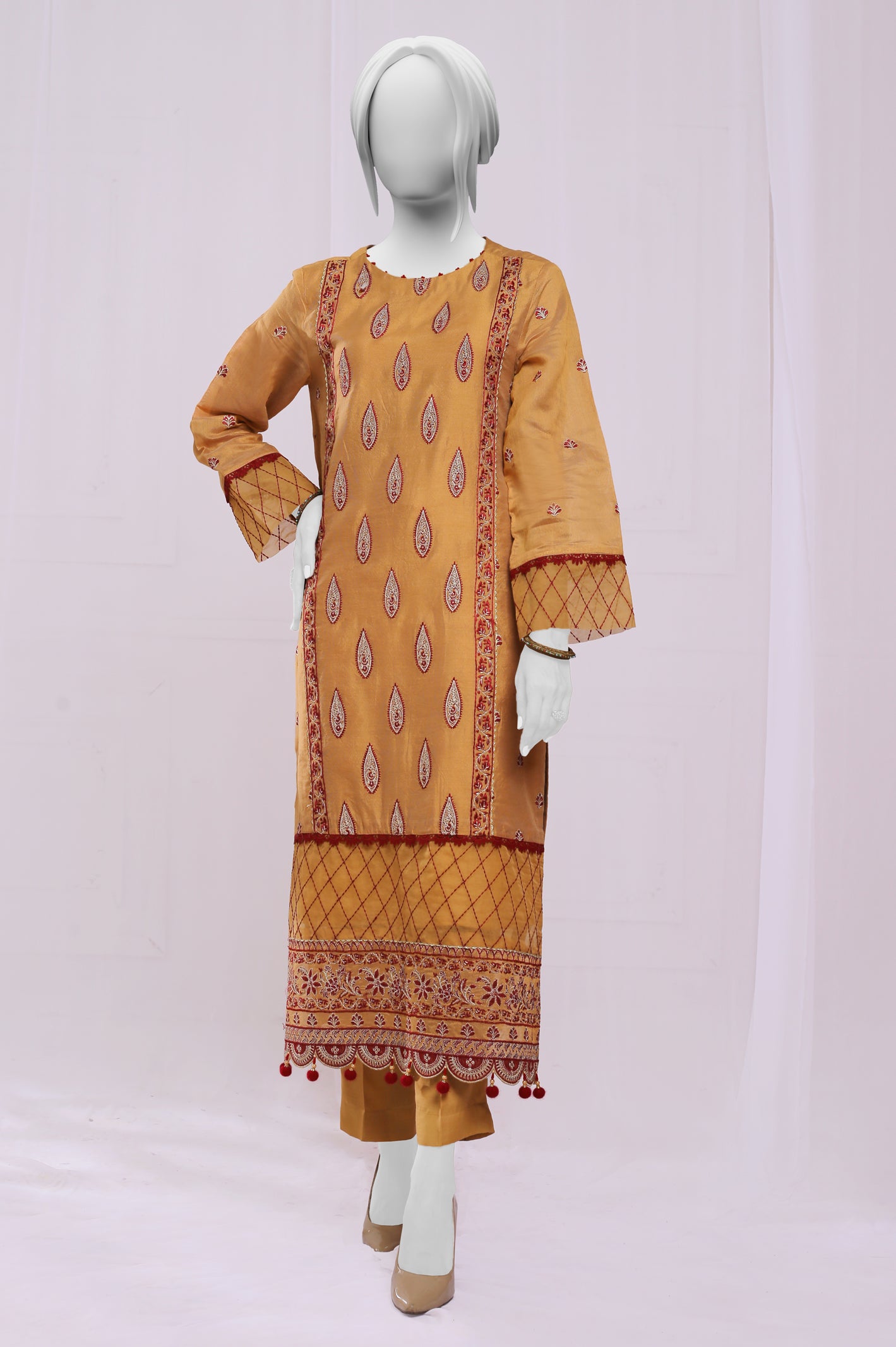 2PC Unstitched Embroidered Suit From Diners